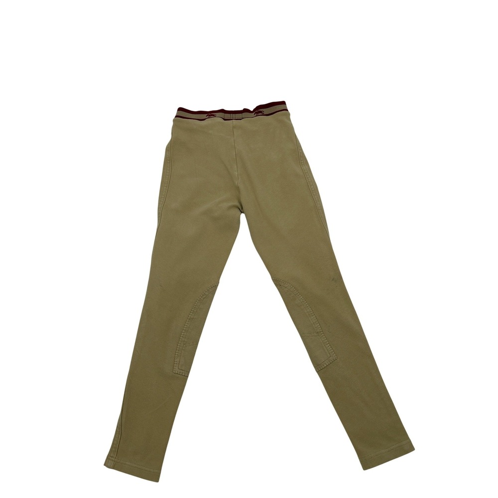 Sigma Kids Tan Equestrian Riding Breeches Pants Beige Burgundy Size 16 JPC Brand - Picture 3 of 10